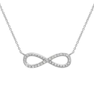 Diamond Infinity Pendant 18" Necklace
